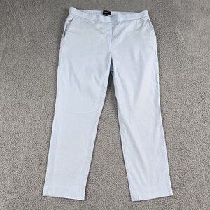 Theory Womens Linen‎ Blend Light Blue Pants Sz 10
